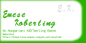 emese koberling business card